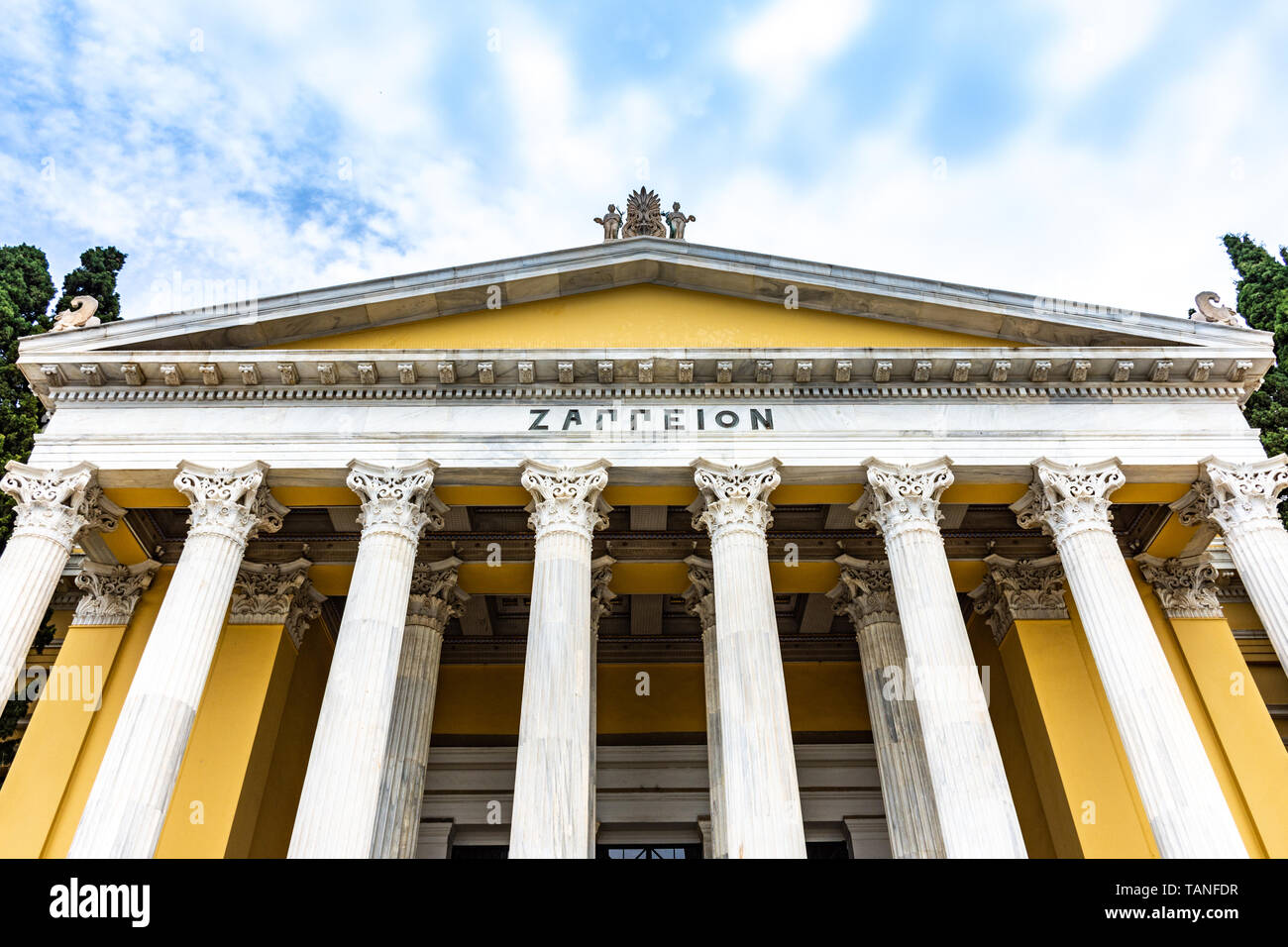 Le bâtiment néoclassique de la facede Hall Zappeion à Athènes, Grèce Banque D'Images