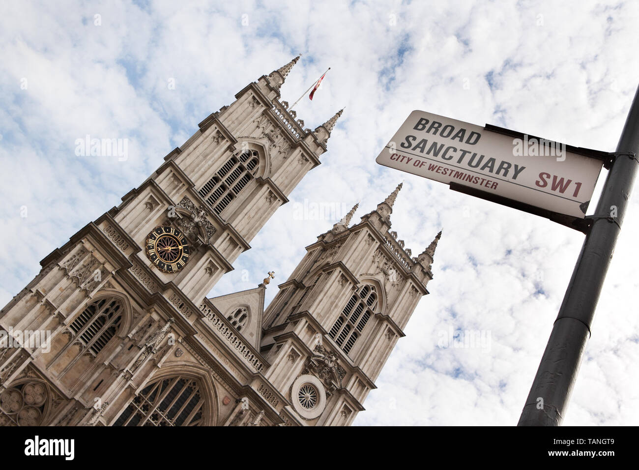 La célèbre Abbaye de Westminster à Londres, Angleterre, Royaume-Uni. Banque D'Images