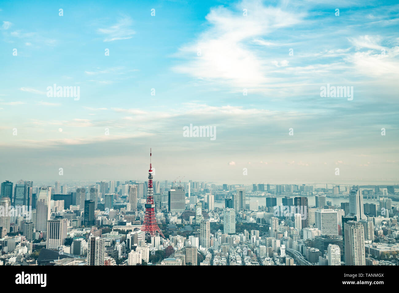 La Tour de Tokyo, Japon - communication et tour d'observation. C'était la plus haute structure artificielle au Japon jusqu'en 2010 lorsque le nouveau Tokyo Skytree becam Banque D'Images