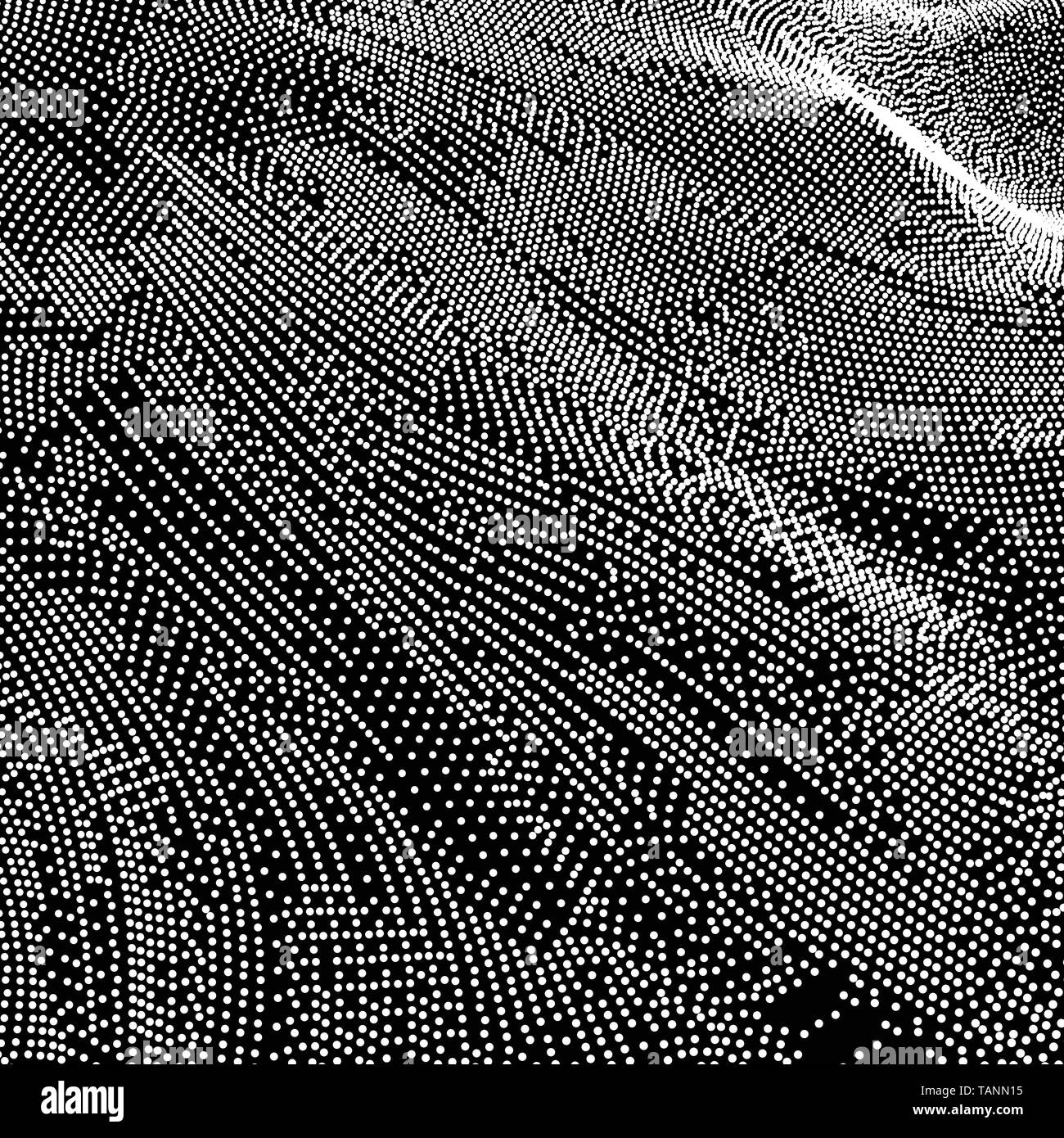 Tableau avec particules Dynamique. La technologie 3D de style futuriste. Résumé fond. La texture. Points lumineux. Vector Illustration. Illustration de Vecteur