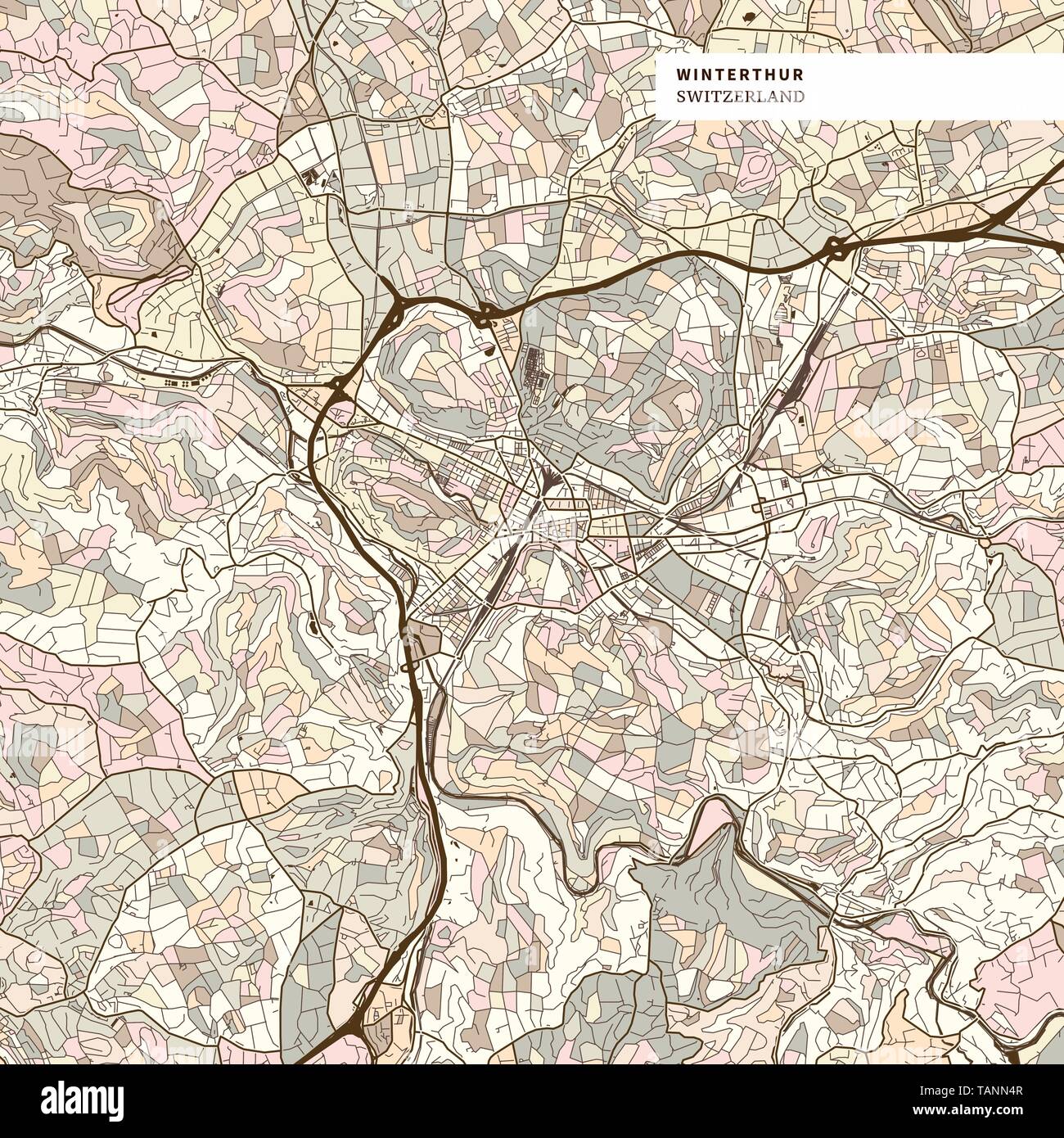 Site de Winterthur, brown version colorée pour les applications web, d'impression ou d'artifices Illustration de Vecteur