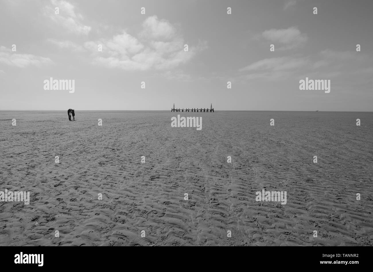 Beach Front au St Annes, près de Blackpool. Banque D'Images