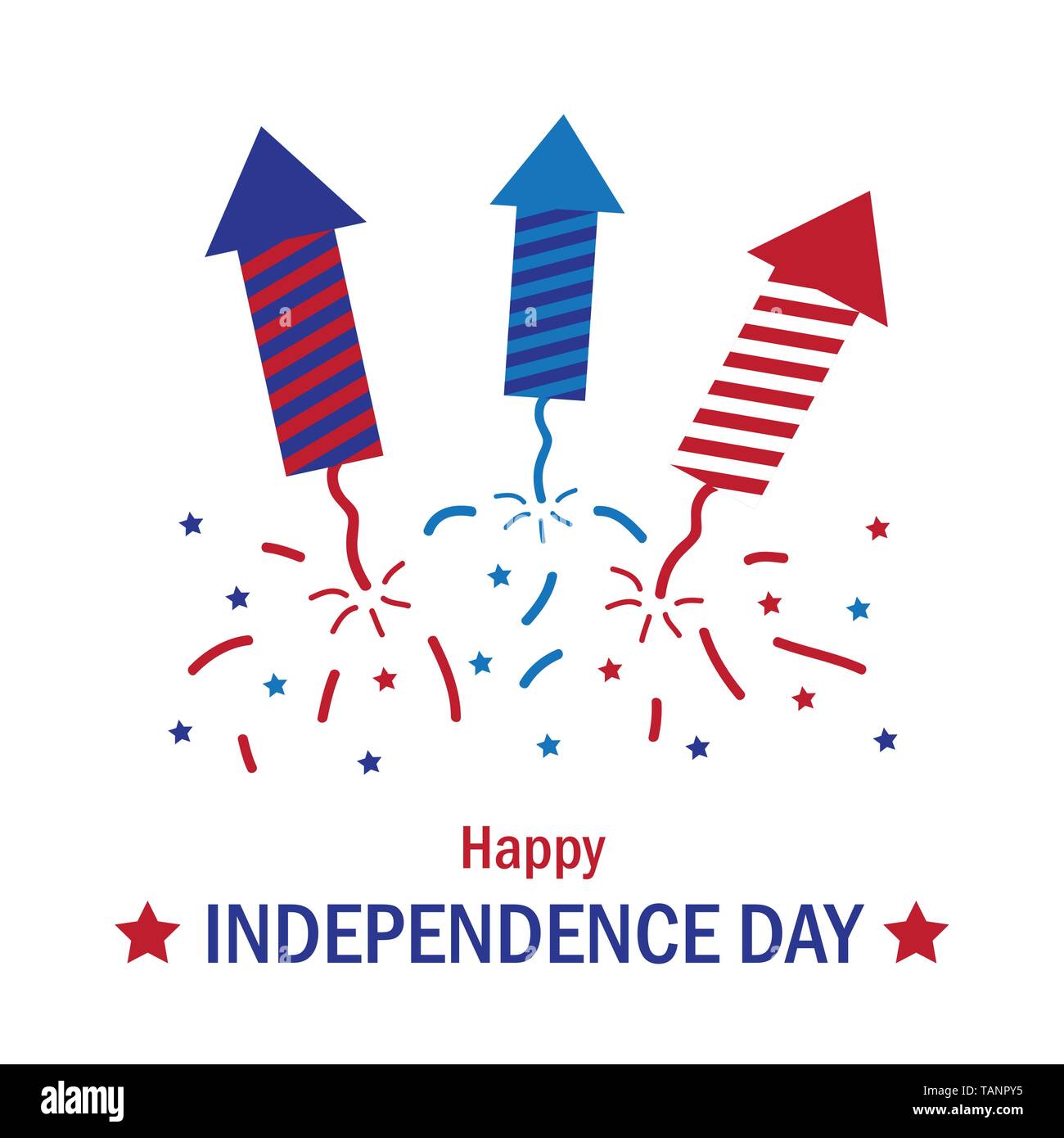 Pétard coloré pour célébrer le Jour de l'indépendance usa vector illustration EPS10 Illustration de Vecteur