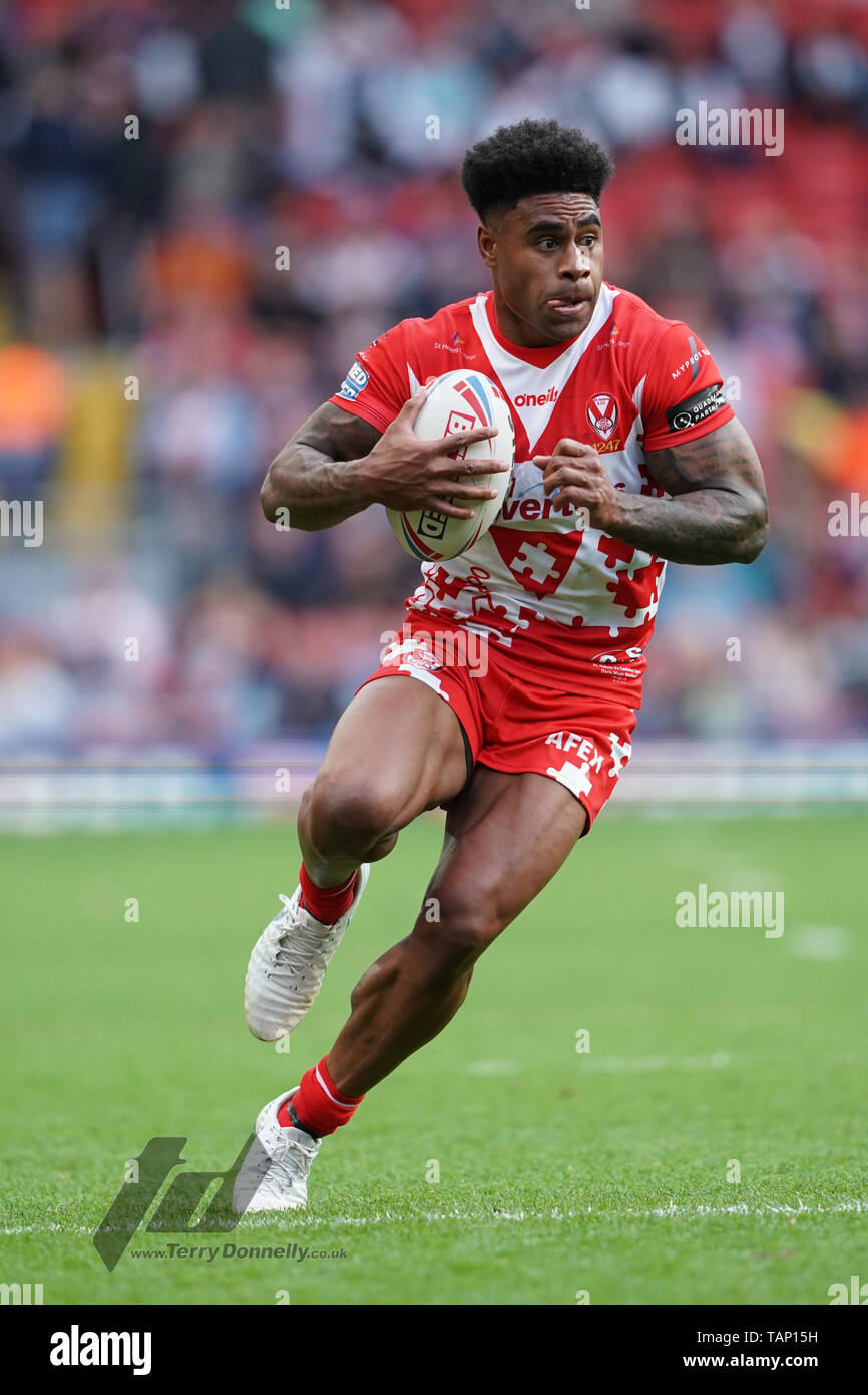 Saint Helens Kevin Naiqama du 26 mai 2019 , le stade d'Anfield, Liverpool, Angleterre ; Dacia Magic Week-end, Betfred Super League Round 16, St Helens vs Castleford Tigers ; Credit : Terry Donnelly/News Images Banque D'Images