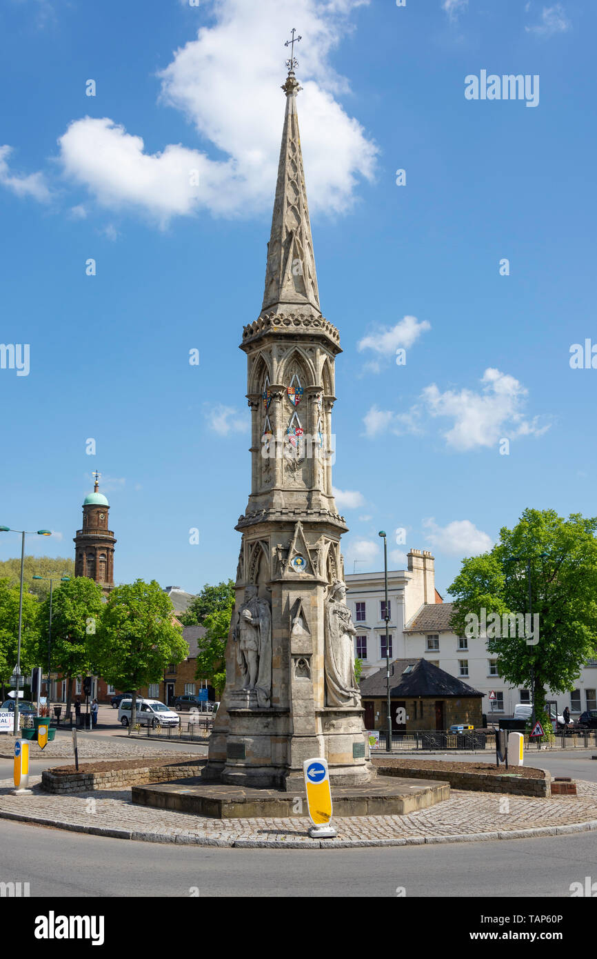 Banbury Cross, foire aux chevaux, Banbury, Oxfordshire, Angleterre, Royaume-Uni Banque D'Images