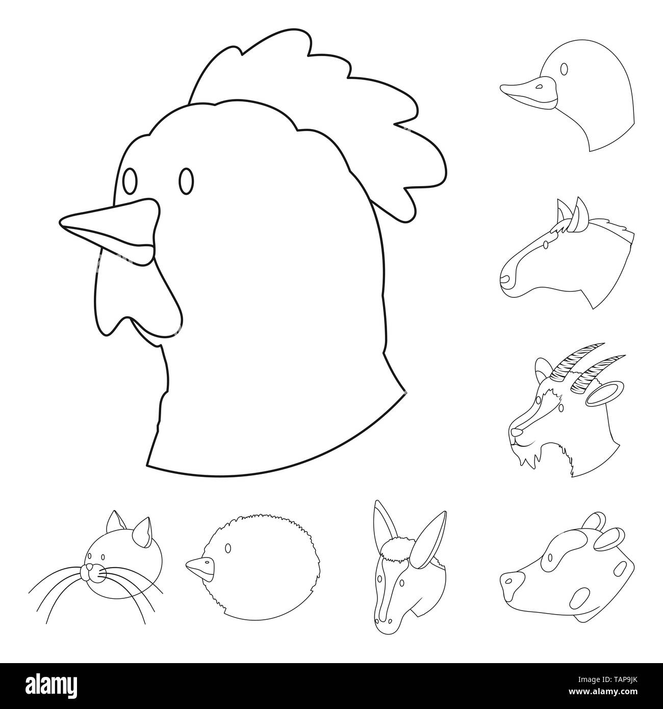 Objet isolé de l'alimentation et des logo. Collecte de denrées alimentaires et homestead symbole boursier pour le web. Illustration de Vecteur