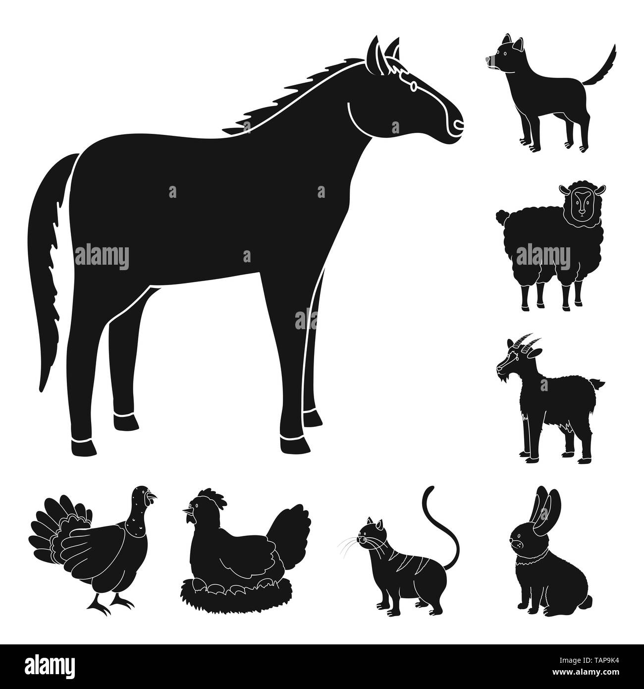 Objet isolé de ranch et organique. Collection de ranch et stock de nourriture vector illustration. Illustration de Vecteur