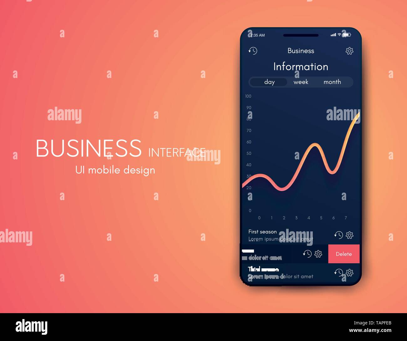 Vector Graphics infographie mobile avec une option. Modèle pour la création d'applications mobiles, de workflow, de mise en page, bannière, schéma de conception, d'affaires web Illustration de Vecteur