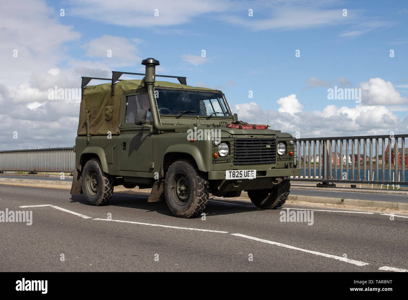 1999 Land Rover avec sortie d'air de plongée sur la promenade de bord de mer de Southport, Merseyside, Royaume-Uni Banque D'Images