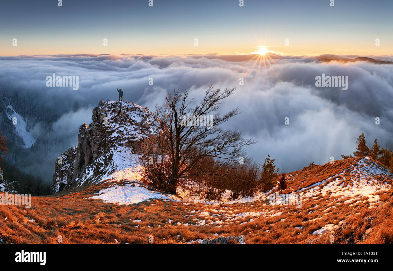 Campagne à Forest Hill et à l'automne, la Slovaquie Vapec pic Banque D'Images
