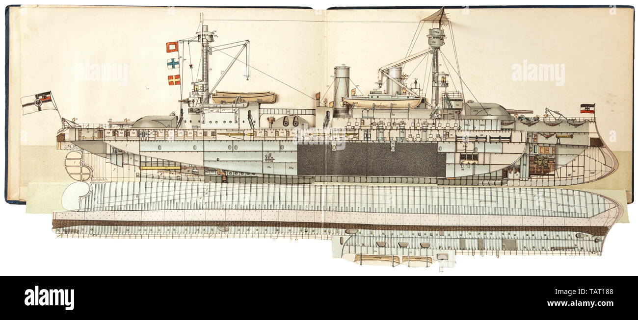 Une succession de Gero Zimmermann (1910 - 1941) - commandant de l'U-401, l'attribution des documents, inscrit l'album photo des objets et de l'histoire navale. Bourse document pour la Croix-Rouge espagnole dans l'argent avec des épées, publié le 6 juin 1939 à (capitaine de corvette) Kapitänleutnant Gero Zimmermann à Berlin, avec fac-similé de signature de A. Hitler. En outre, un document f 20e siècle, Editorial-Use-seulement Banque D'Images