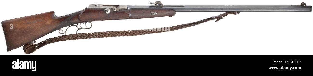 Armes longues, armes de chasse modernes, big game rifle, Gruenewald à Honnef, vers 1870, Additional-Rights Clearance-Info-Not-Available- Banque D'Images
