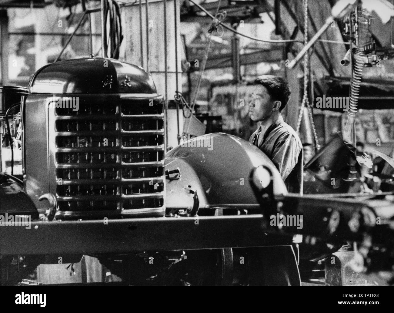 La production de camions, CHANGCHUN, Chine, 1970 Banque D'Images