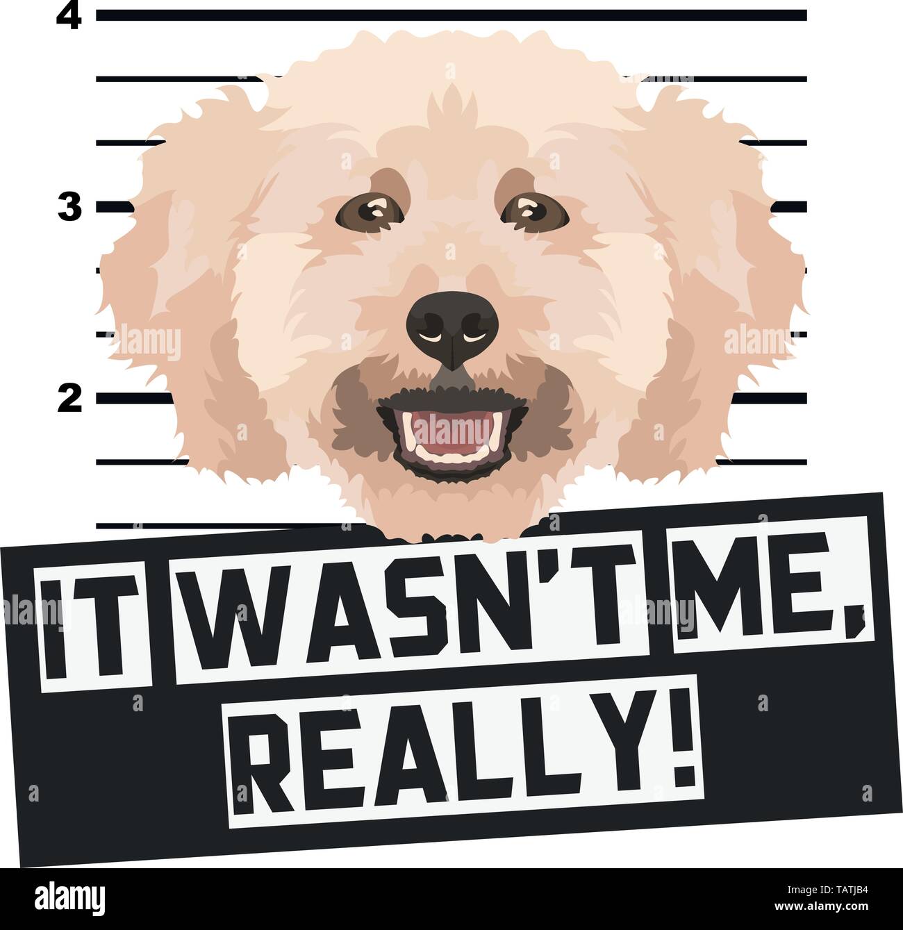 Électroniques de l'illustration - Le caniche chien coupable une ​​Gets photo police. Les amateurs de chiens et de chiens fans les aiment sassy chien. Illustration de Vecteur