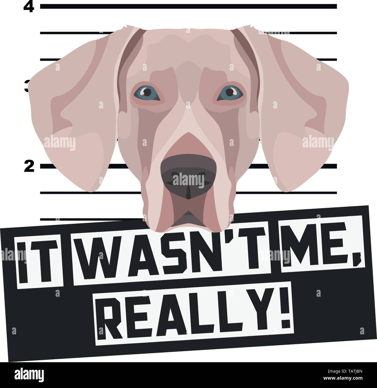 Illustration - Le Braque de électroniques de chien de police une ​​Gets coupable photo. Les amateurs de chiens et de chiens fans les aiment sassy chien. Illustration de Vecteur