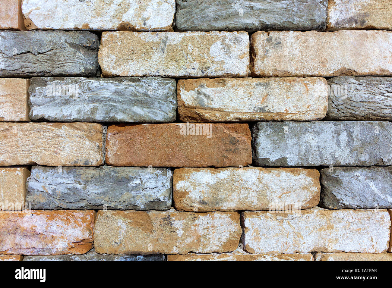 La texture et le contexte du mur de la vieille pierre de grès dans la — free download
