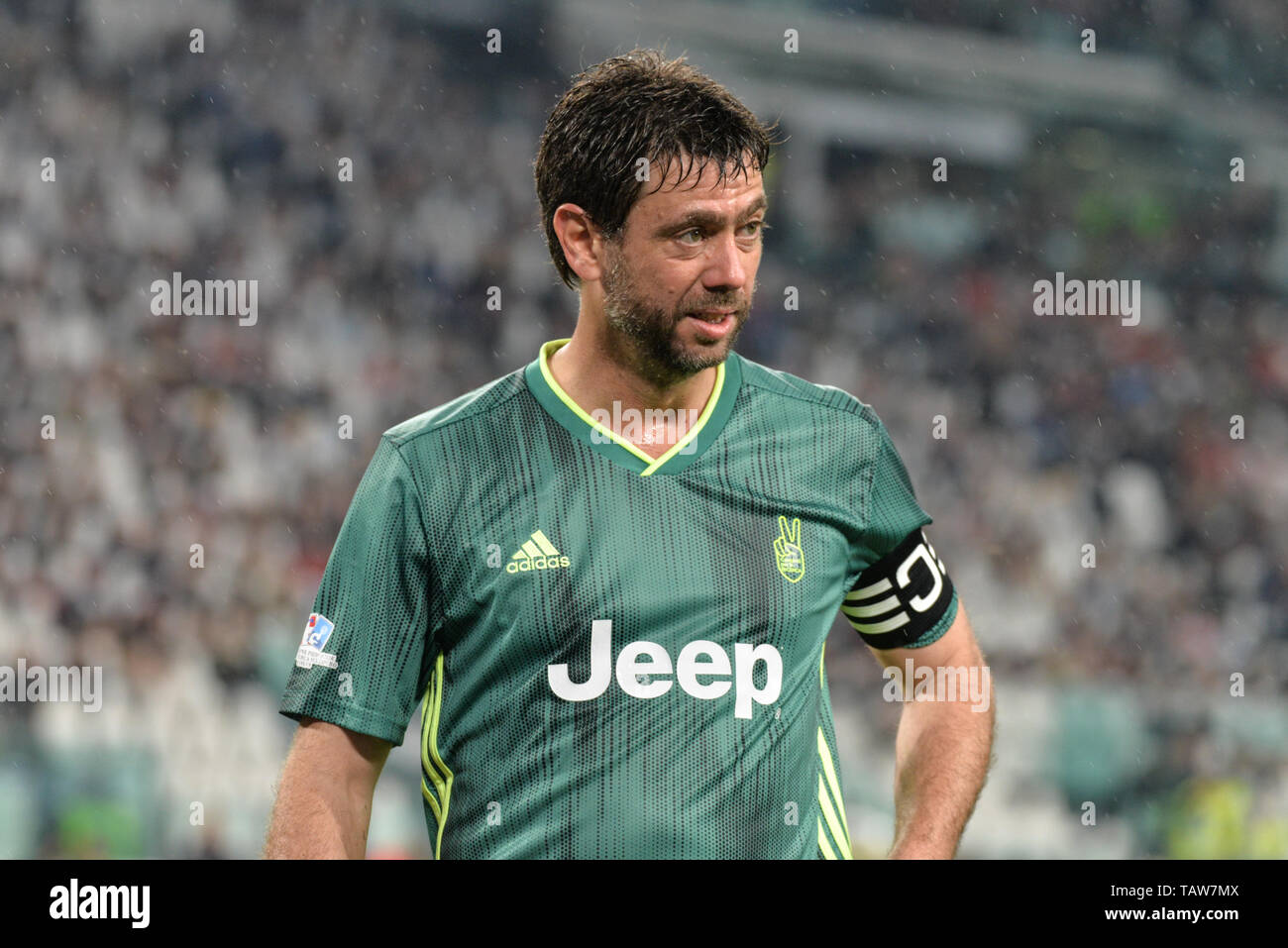 Turin, Italie. 28 mai, 2019. Andrea Agnelli de Campioni per la Ricerca vu au cours de la 'Partita Del Cuore' Charity match au Stade Allianz. Campioni per la Ricerca gagner l 'champions' recherche 3-2 contre l'italien 'chanteurs' National. Credit : SOPA/Alamy Images Limited Live News Banque D'Images