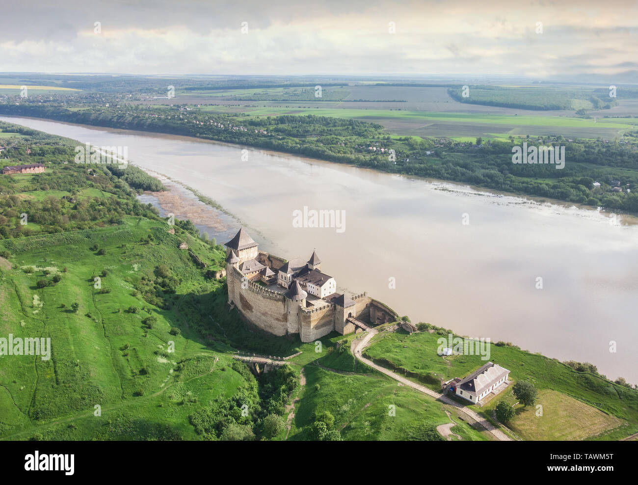 Forteresse médiévale dans la forteresse de Khotin - Vue de dessus Banque D'Images