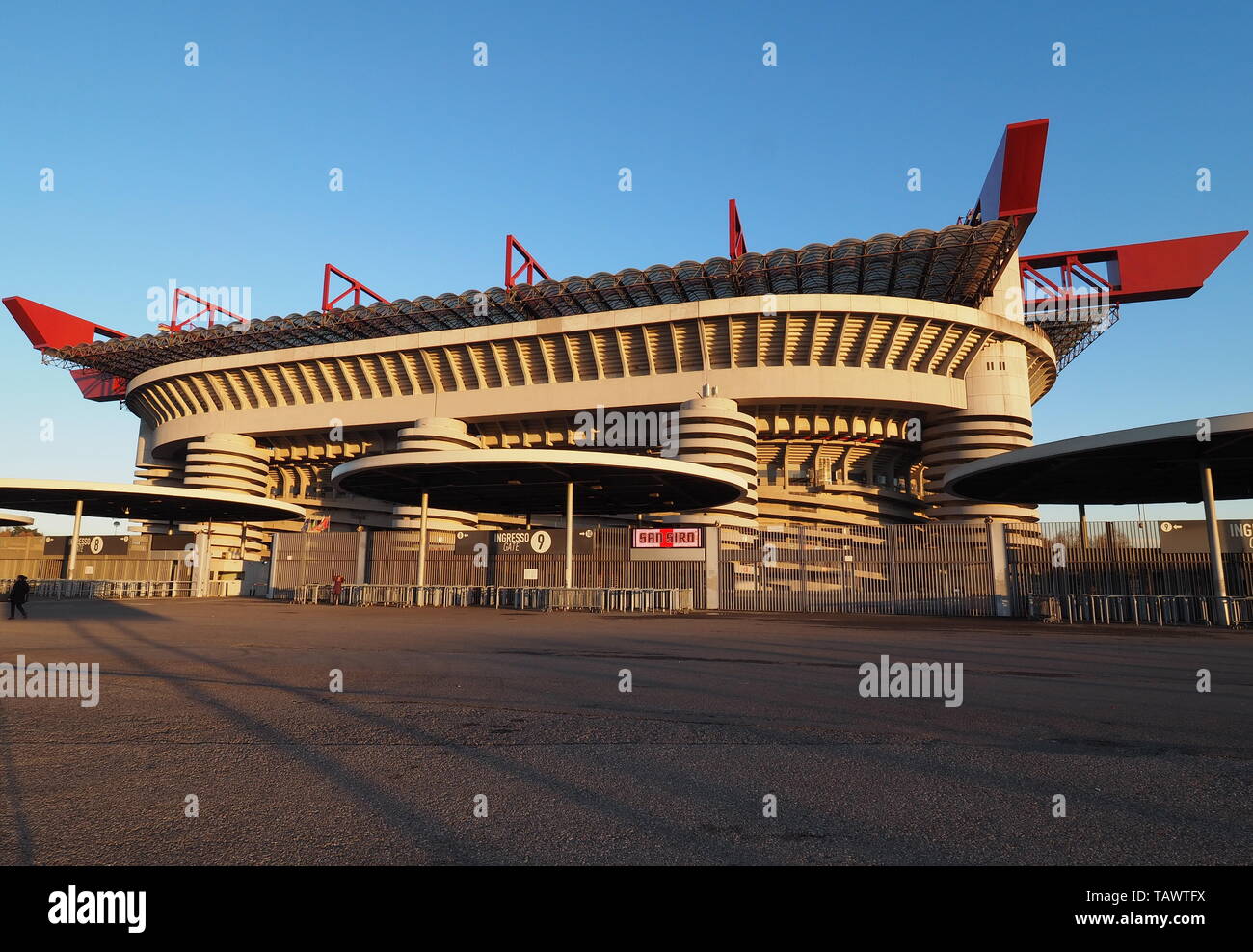 Stadio Giuseppe Meazza communément connu sous le nom de San Siro, est un stade de football à Milan, en Italie, qui est la maison d'A.C. Milan et l'Inter Milan Banque D'Images