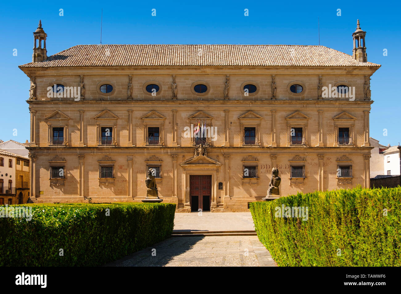 Mairie, Palacio de las Cadenas par l'architecte Andrés de Vandelvira dans Plaza Vázquez de Molina. Ubeda, Jaén province. le sud de l'Andalousie. Espagne Europe Banque D'Images