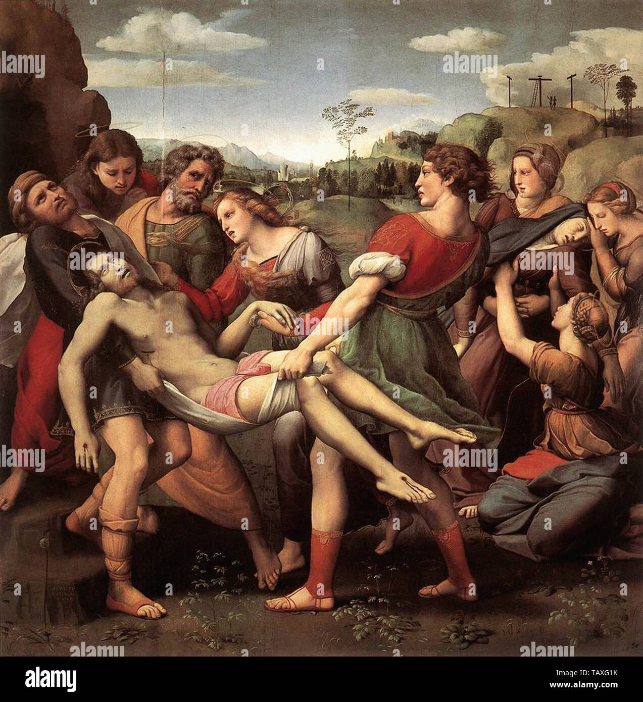 Raffaello Sanzio Da Urbino - Raphael - Mise au tombeau 1507 Banque D'Images