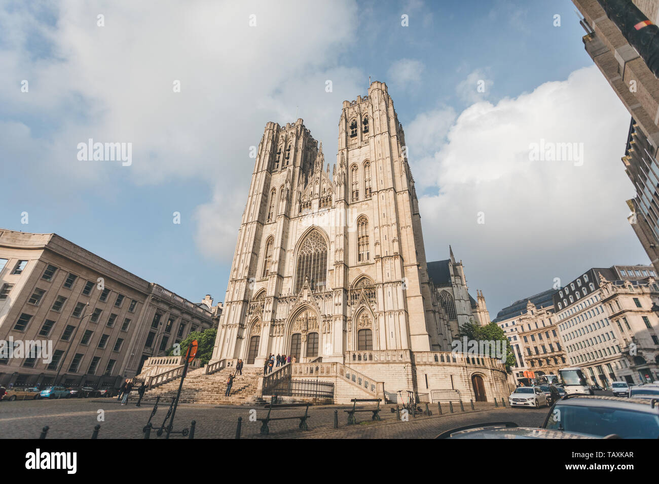 La Cathédrale de Bruxelles ou de Saint Michel et Gudule à Bruxelles, Belgique Cathédrale Banque D'Images