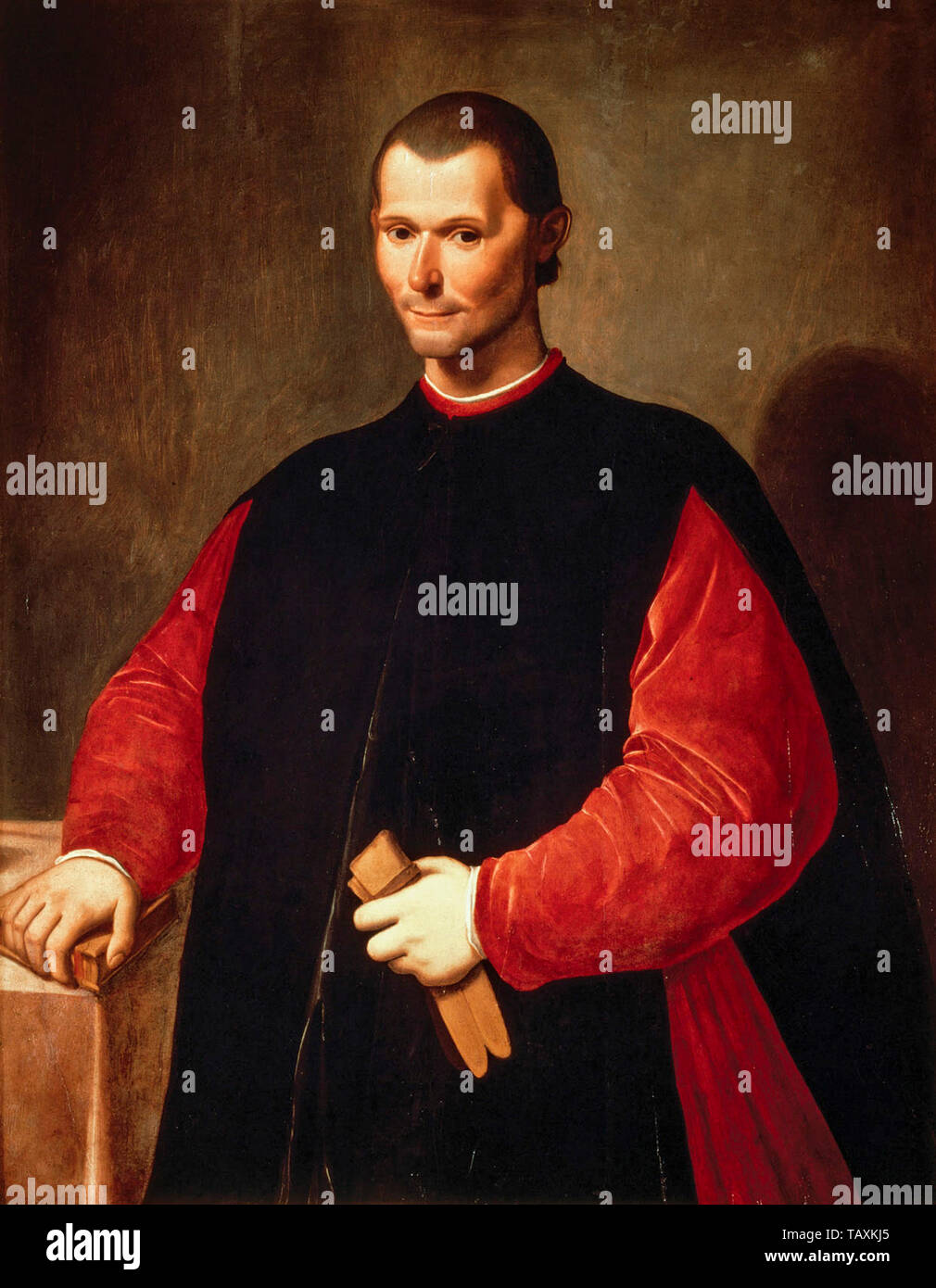 Niccolò Machiavel, portrait peint par Santi di Tito, 1550-1599 Banque D'Images