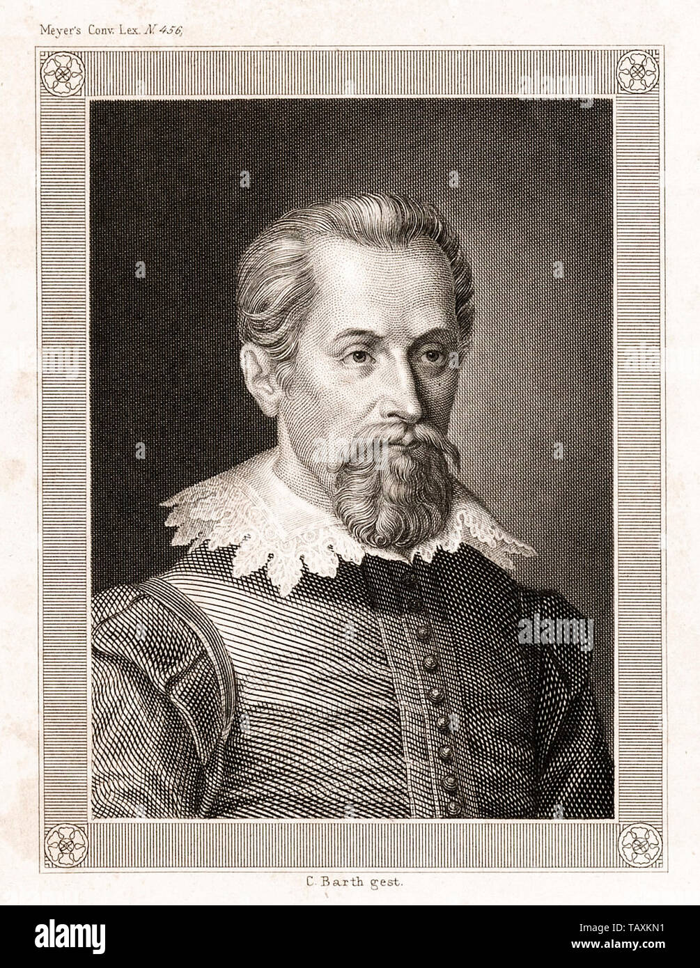 Johannes Kepler (1571-1630), circa 1828 gravure, portrait Banque D'Images