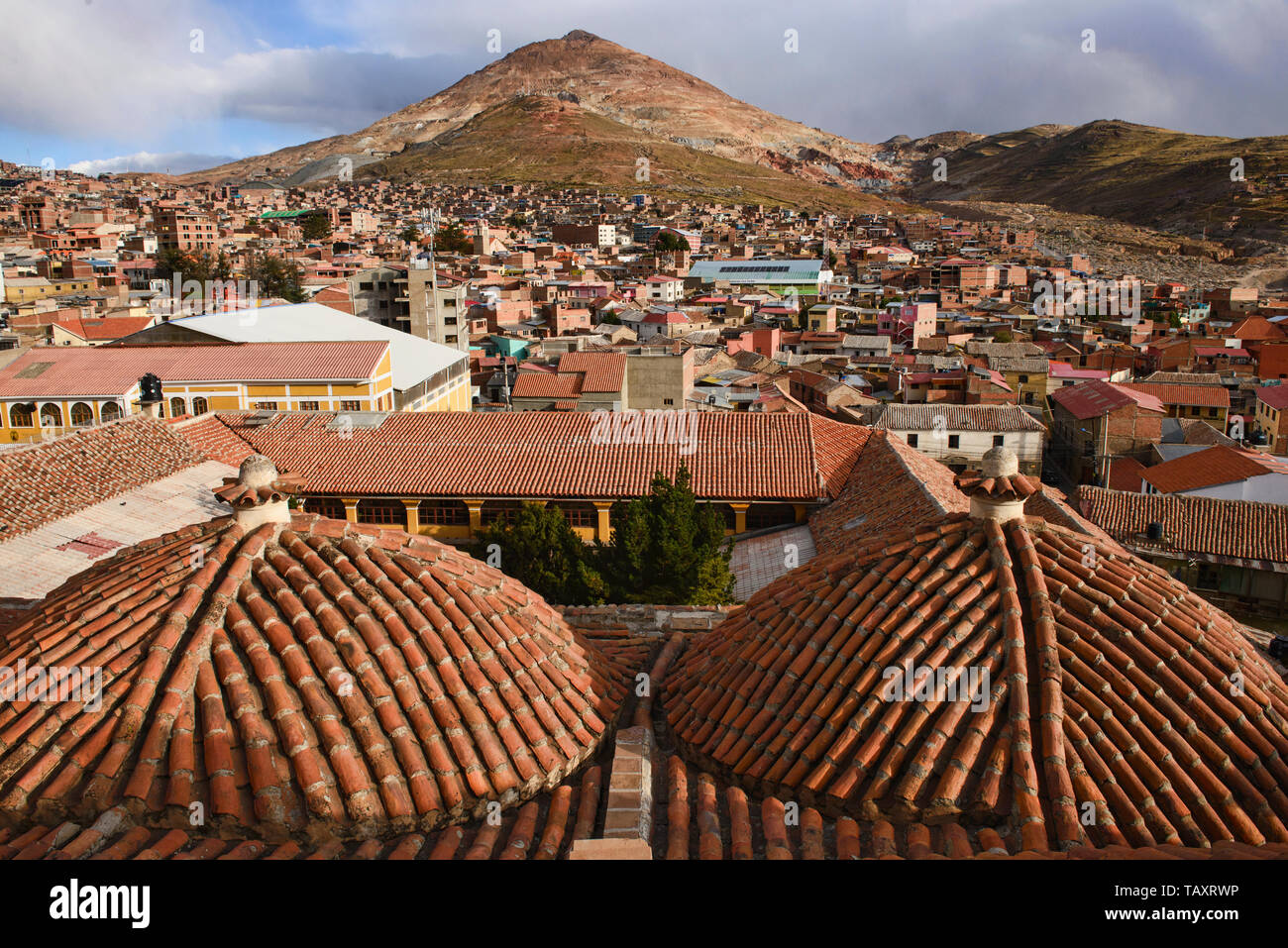 Vue sur le toit de l'Église et couvent de San Francisco, Potosí, Bolivie Banque D'Images