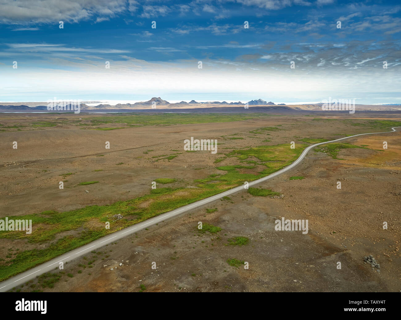 Route kjölur ou Kjalvegur Road, Central Highlands, Islande Banque D'Images