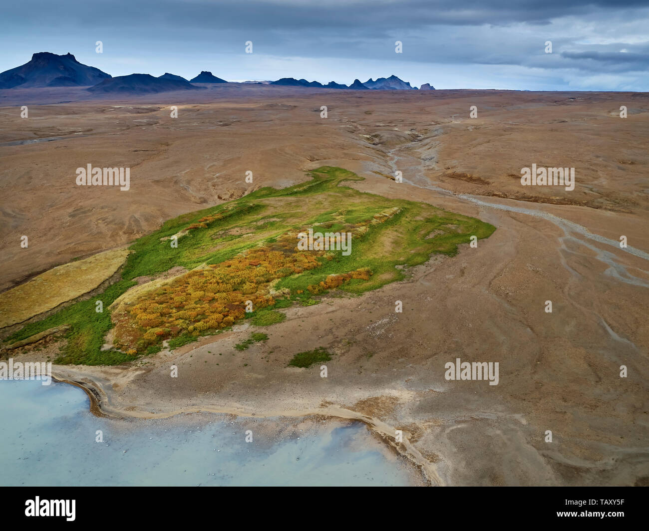 Route kjölur ou Kjalvegur Road, Central Highlands, Islande Banque D'Images