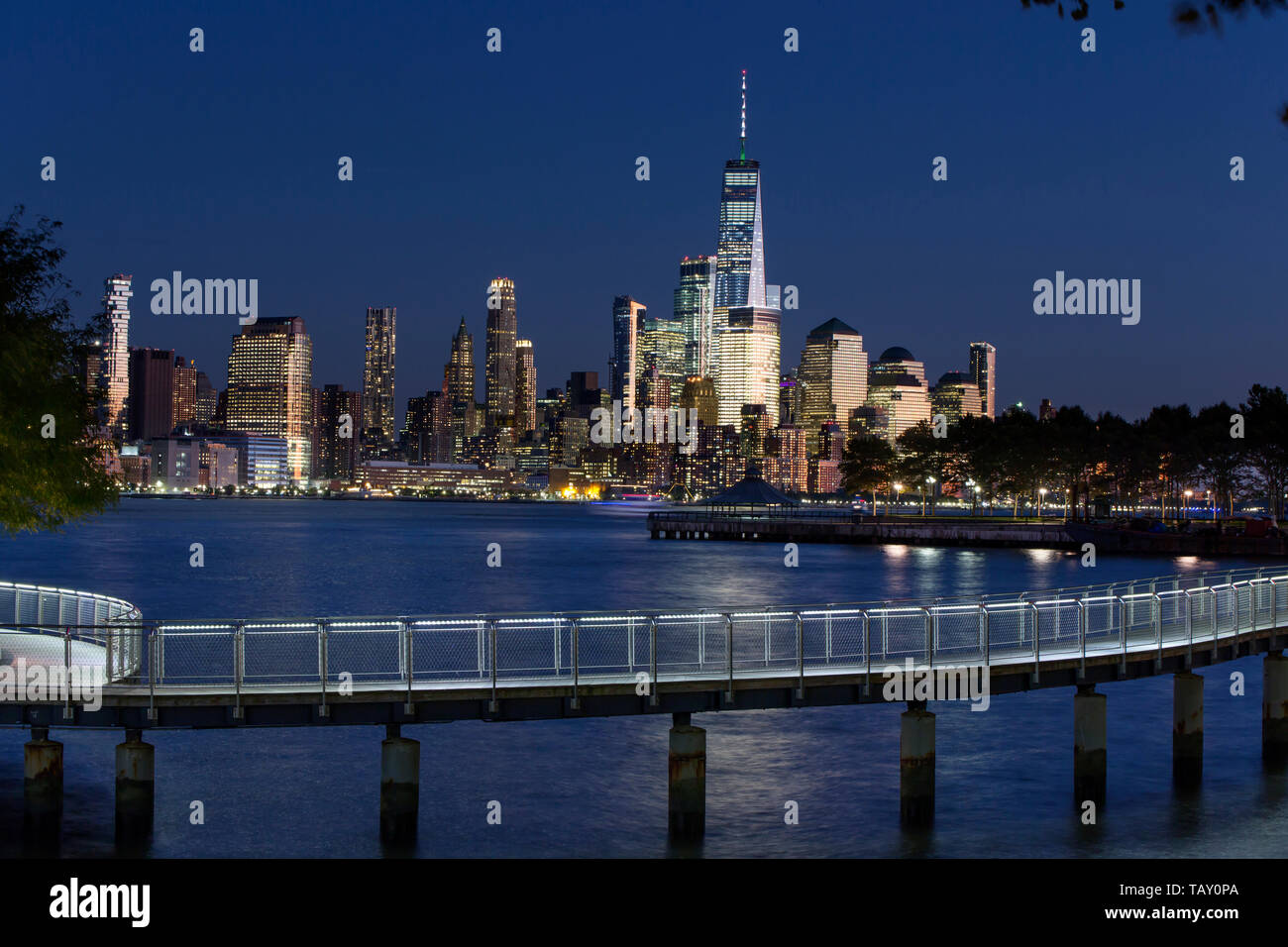 Le centre-ville de Manhattan Skyline HUDSON RIVER NEW YORK CITY À ...