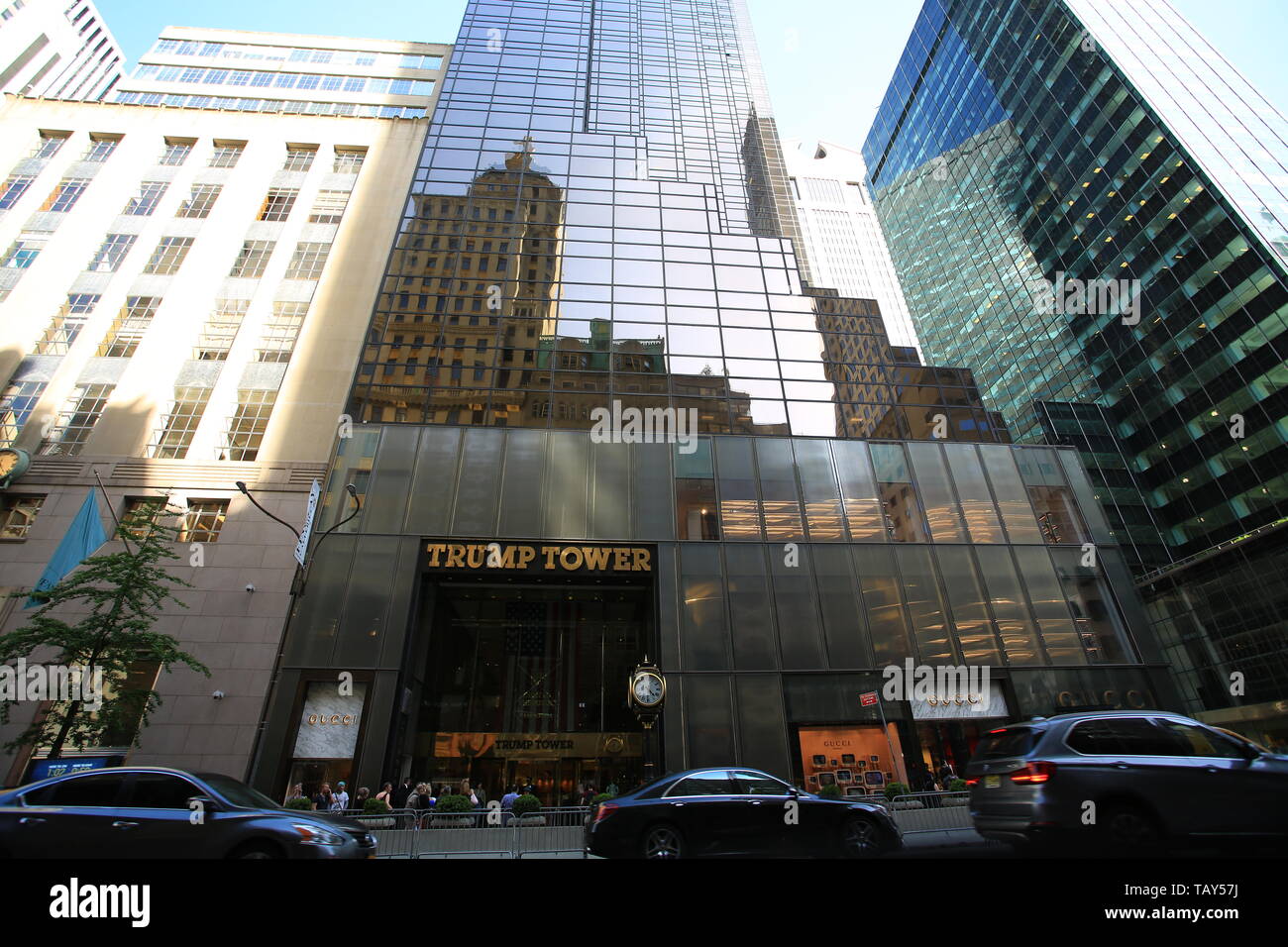 Trump Tower façade. Trump Tower est le siège de l'équipe de Donald Trump Banque D'Images