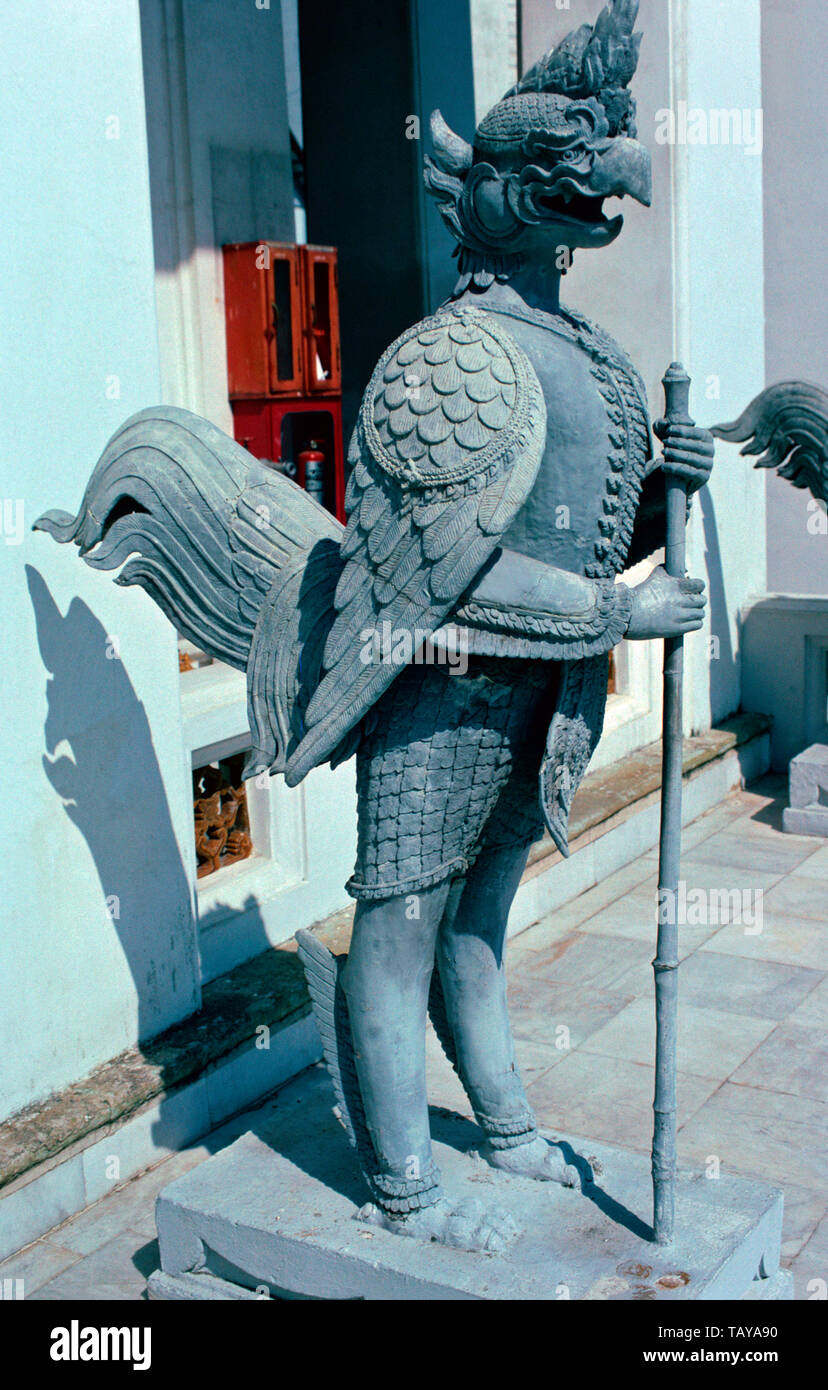 Une kinnari,une partie de la mythologie thaïlandaise Bangkok,Thaïlande,Musée National Banque D'Images