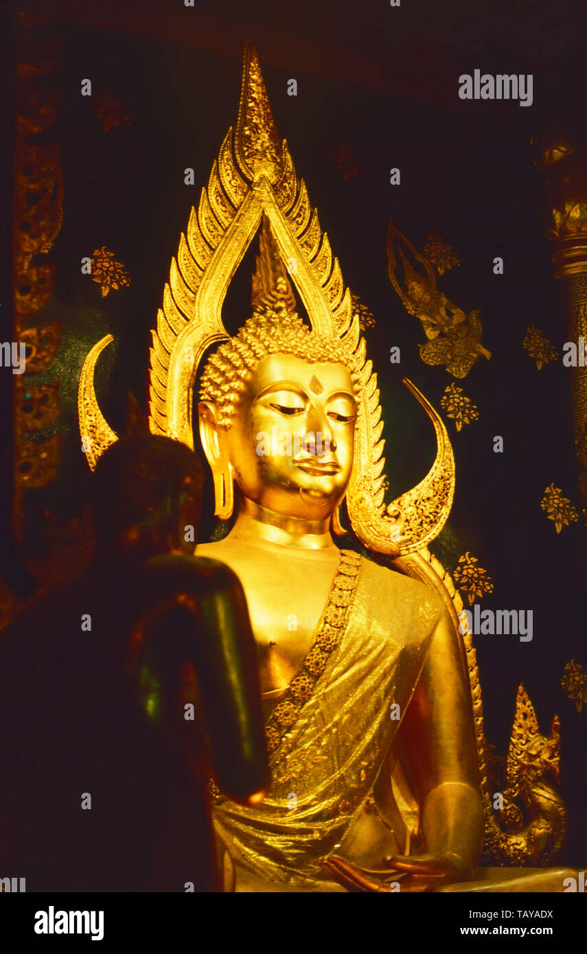 Golden Buddha, Wat Maha That,Phitsanoluk,Thailand Banque D'Images