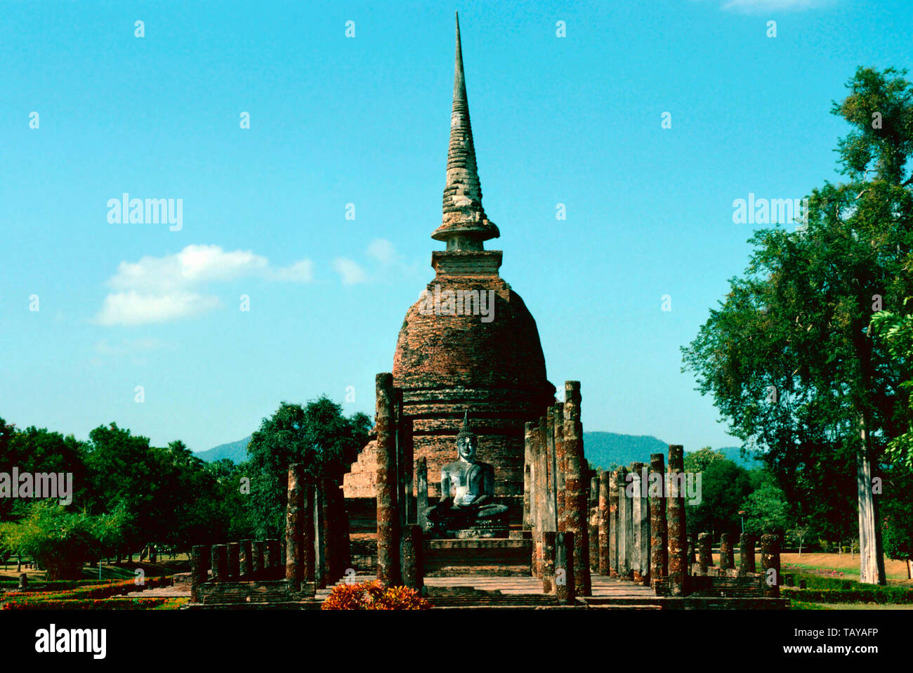 Wat Sa Si,Parc historique de Sukhothai, Thaïlande Banque D'Images