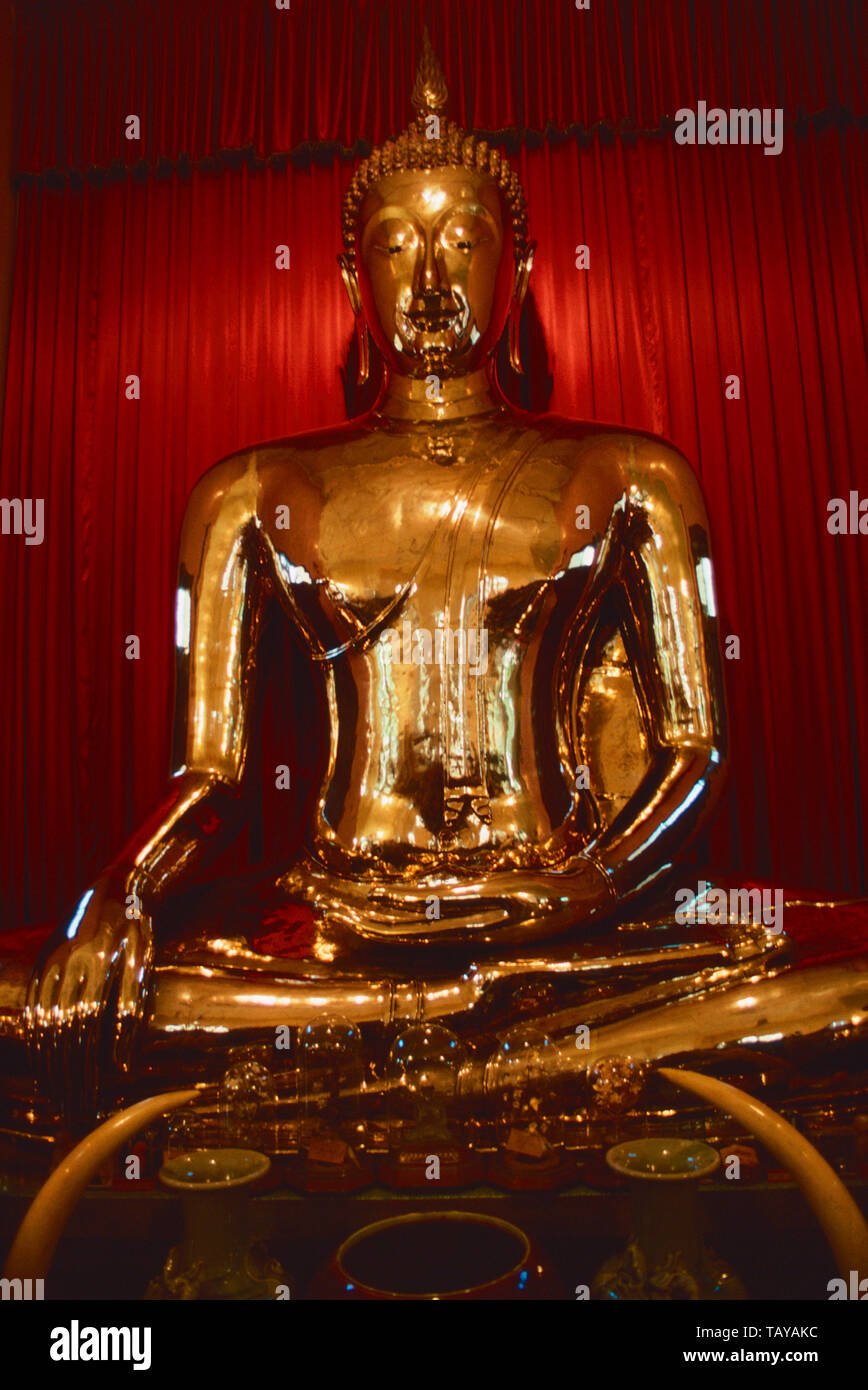 Golden Buddha, Wat Tramit,Bangkok, Thaïlande Banque D'Images