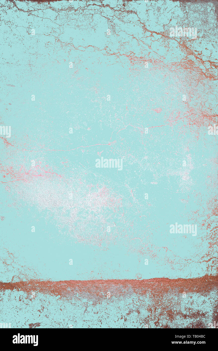 Texture vintage de luxe avec de l'or. Texture grunge de luxe avec superposition d'effet de l'or. Effet splash en or rose. Arrière-plan de couleur Aqua Whisper. Qualité élevé Banque D'Images