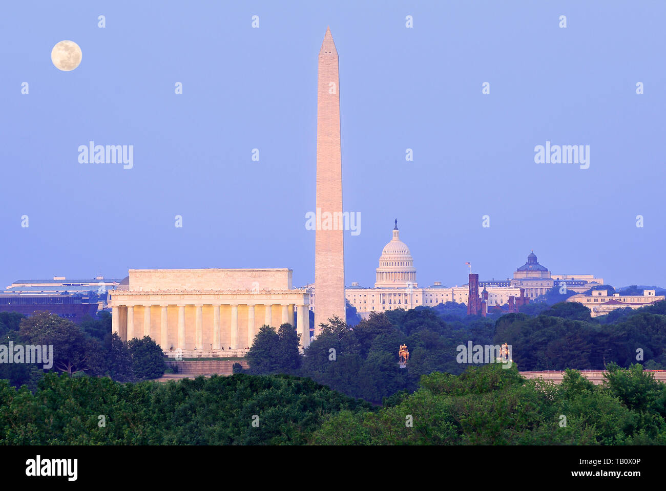 Washington DC skyline at Dusk Banque D'Images