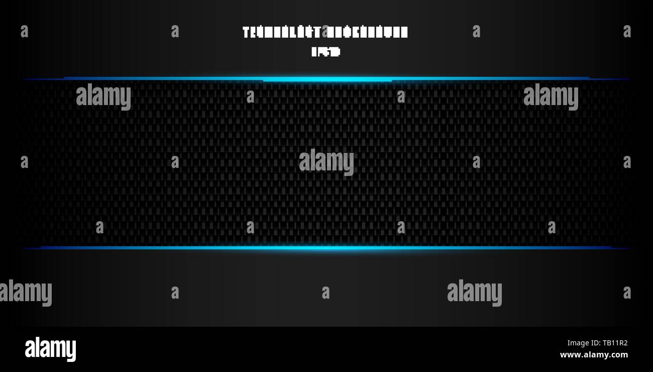 Abstract Template style technologie brillant bleu métallique couleur noir modèle de châssis en fibre de carbone tech design moderne l'arrière-plan. Vector illustration Illustration de Vecteur