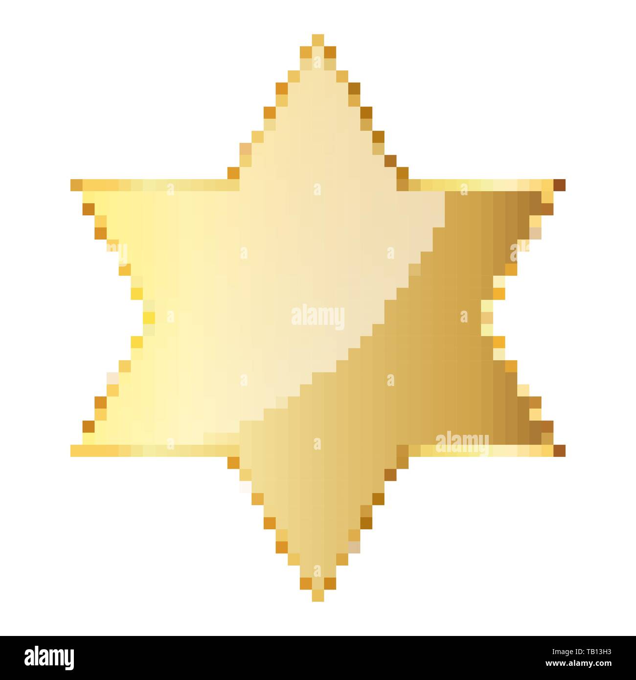 Pixel art design de Star. Vector illustration. Gold Star icône dans le style pixel isolé Illustration de Vecteur