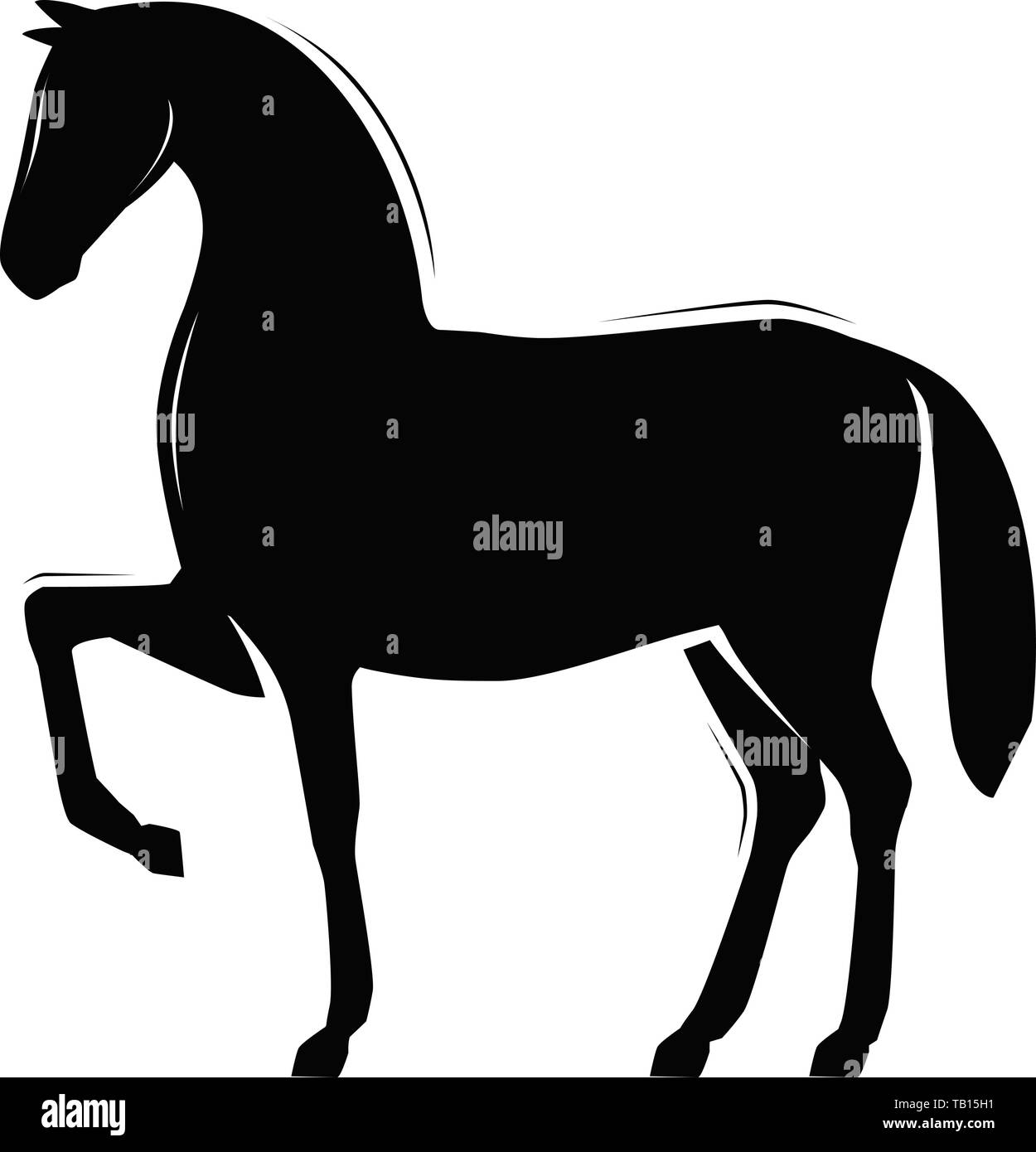 L'ossature. Racehorse vector illustration isolé sur fond blanc Illustration de Vecteur