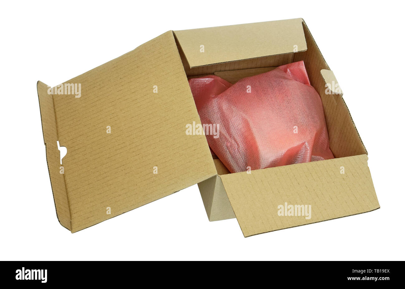Pièces de rechange et composants électroniques emballés en film souple et en carton. Avec le patch macro industrielles isolées Banque D'Images