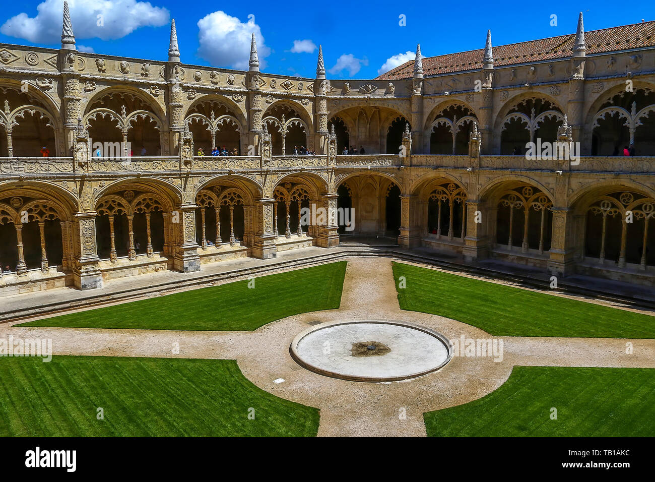 Abbaye ou monastère des hiéronymites à Lisbonne, Portugal, alias Santa Maria de Belem monastère. Classé au Patrimoine Mondial de l'UNESCO comme un chef-d'œuvre de la Manu Banque D'Images