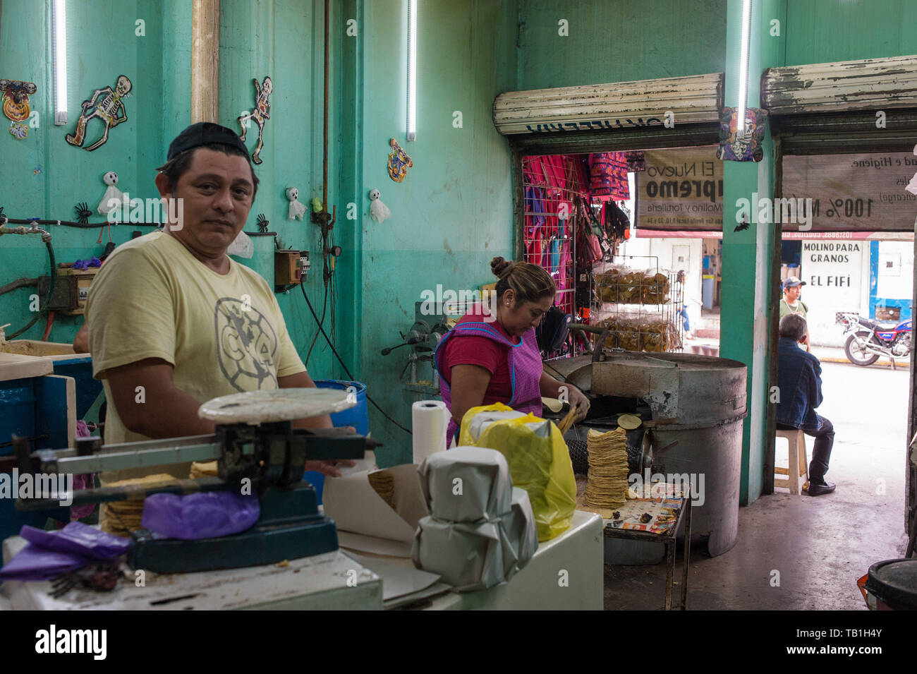 Mercado de Santiago. Merida, Yucatan. Le Mexique Banque D'Images