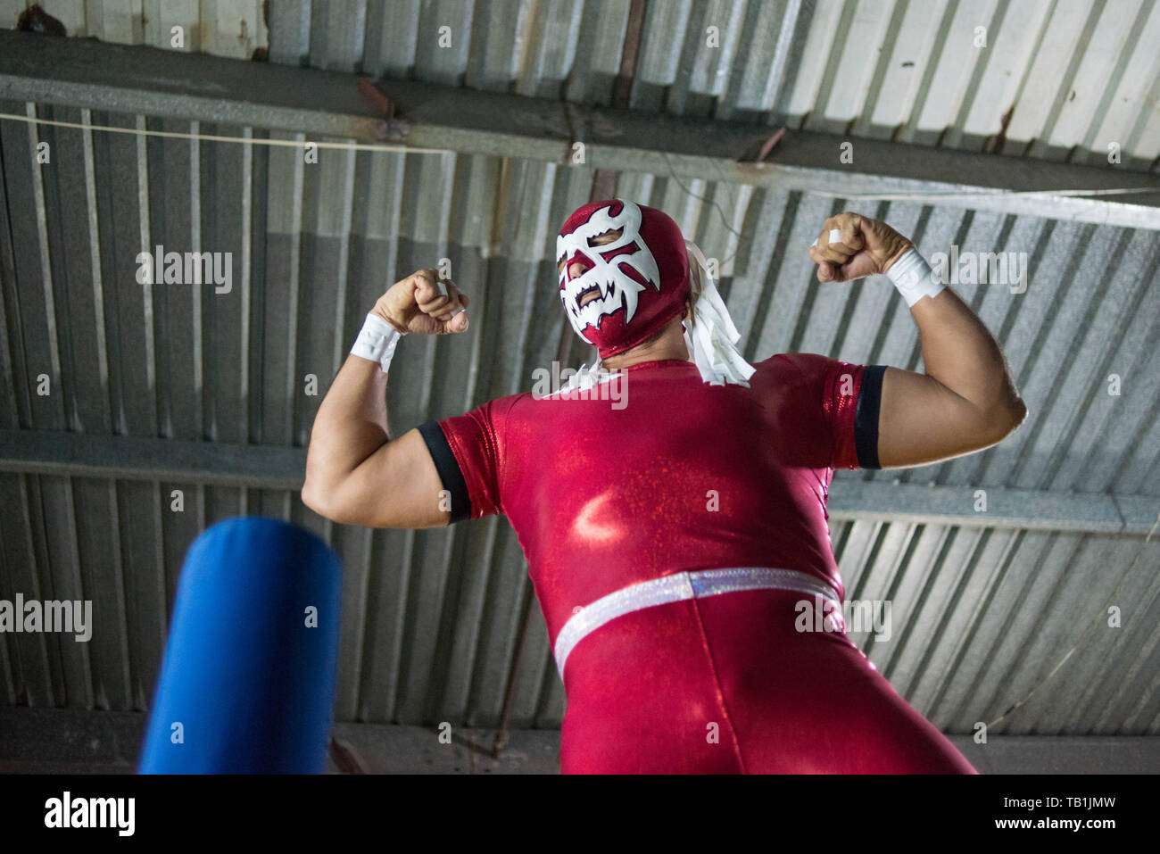 Lucha Libre. Merida, Yucatan. Le Mexique Banque D'Images