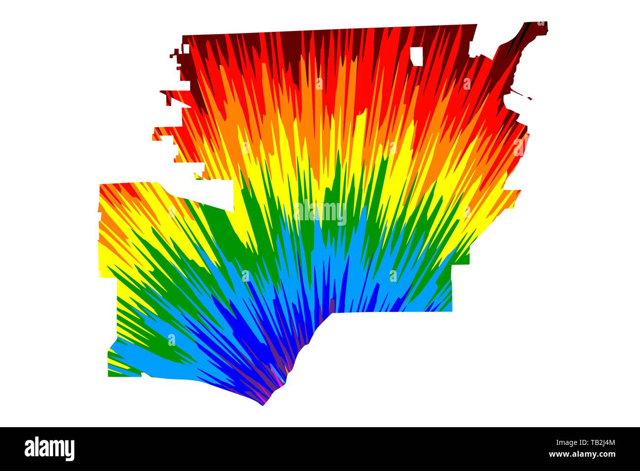 La ville de Toledo (Etats-Unis d'Amérique, USA, États-Unis, nous, villes des États-Unis, USA)- site est conçu rainbow résumé motif coloré, Ville de Tole Illustration de Vecteur