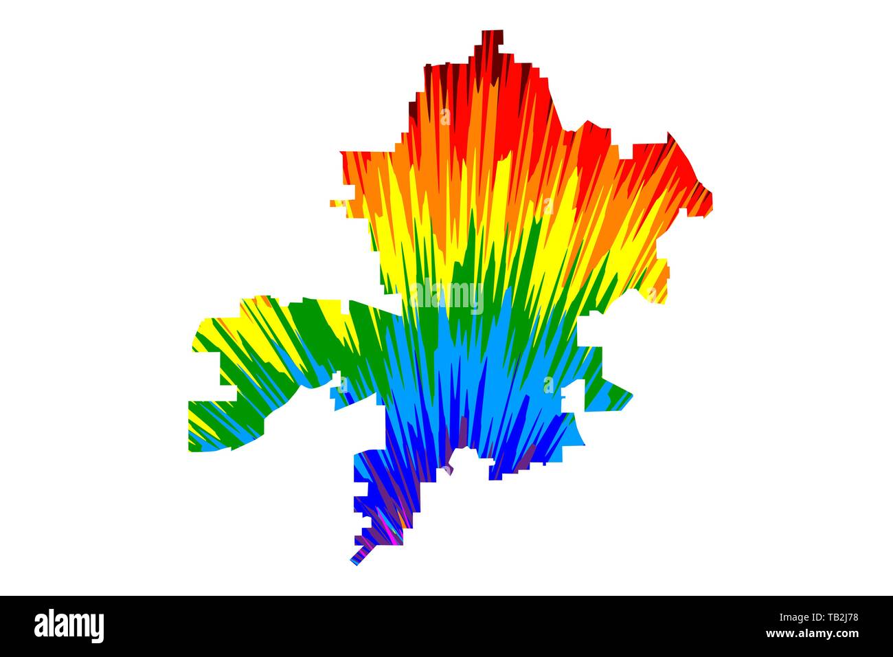La ville de Fort Wayne (États-Unis d'Amérique, USA, États-Unis, nous, villes des États-Unis, USA)- site est conçu rainbow abstract colorful pattern, Ville de Illustration de Vecteur