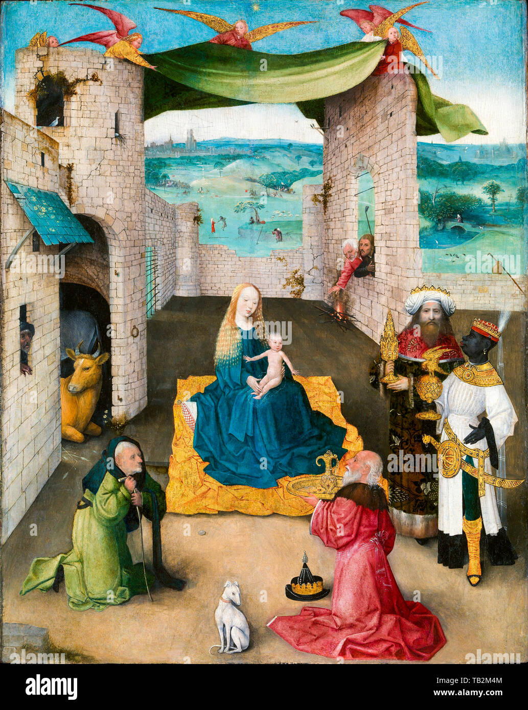 Jérôme Bosch, l'Adoration des Mages, peinture, vers 1475 Banque D'Images