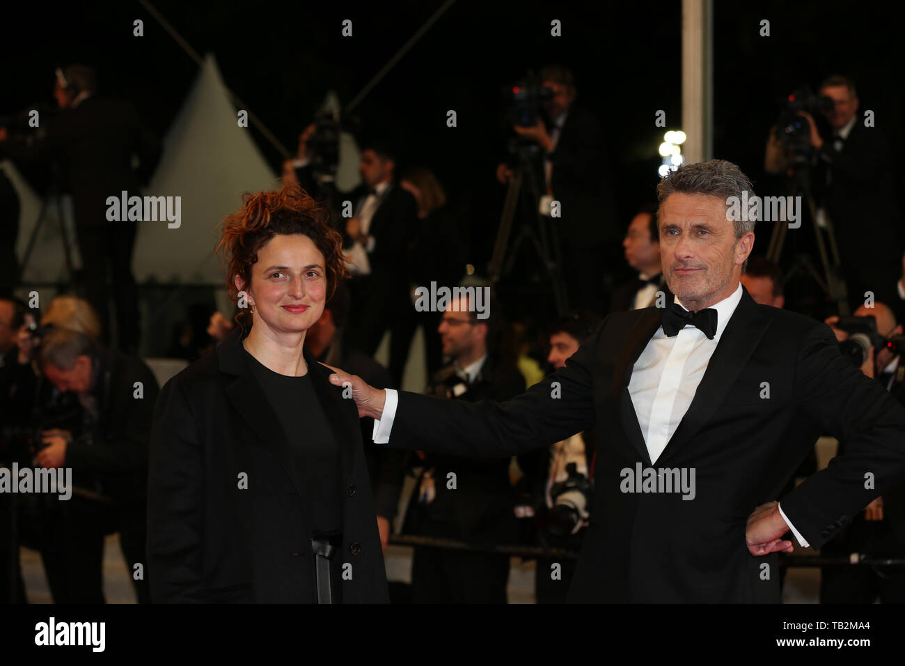 Festival de Cannes 2019 - Alice Rohrwacher et Paweł Pawlikowski assistent à la projection de Désolé nous vous avons manqué Banque D'Images